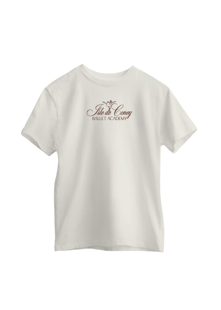 Women Coney Island Picnic | Isle De Coney Ballet Academy Short Sleeve Boyfriend Tee Coconut Milk