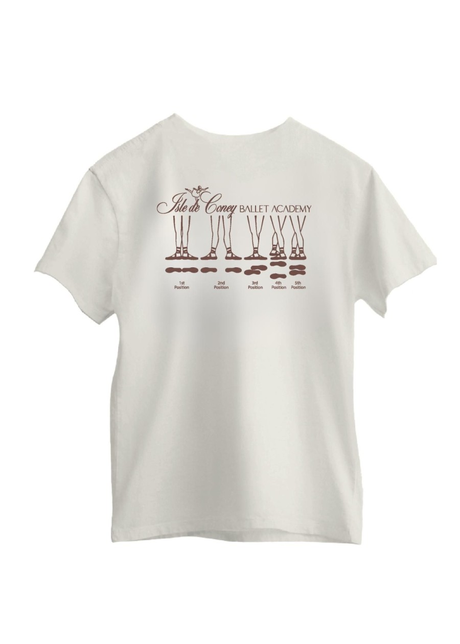 Women Coney Island Picnic | Isle De Coney Ballet Academy Short Sleeve Boyfriend Tee Coconut Milk