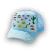 Men Coney Island Picnic | Art Doodles Trucker Hat Blue