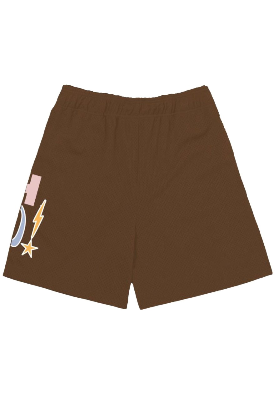 Men Coney Island Picnic | Wish Granted Graphic Mesh Shorts Bracken Brown