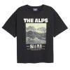 Women Coney Island Picnic | The Alps Graphic T-Shirt Black