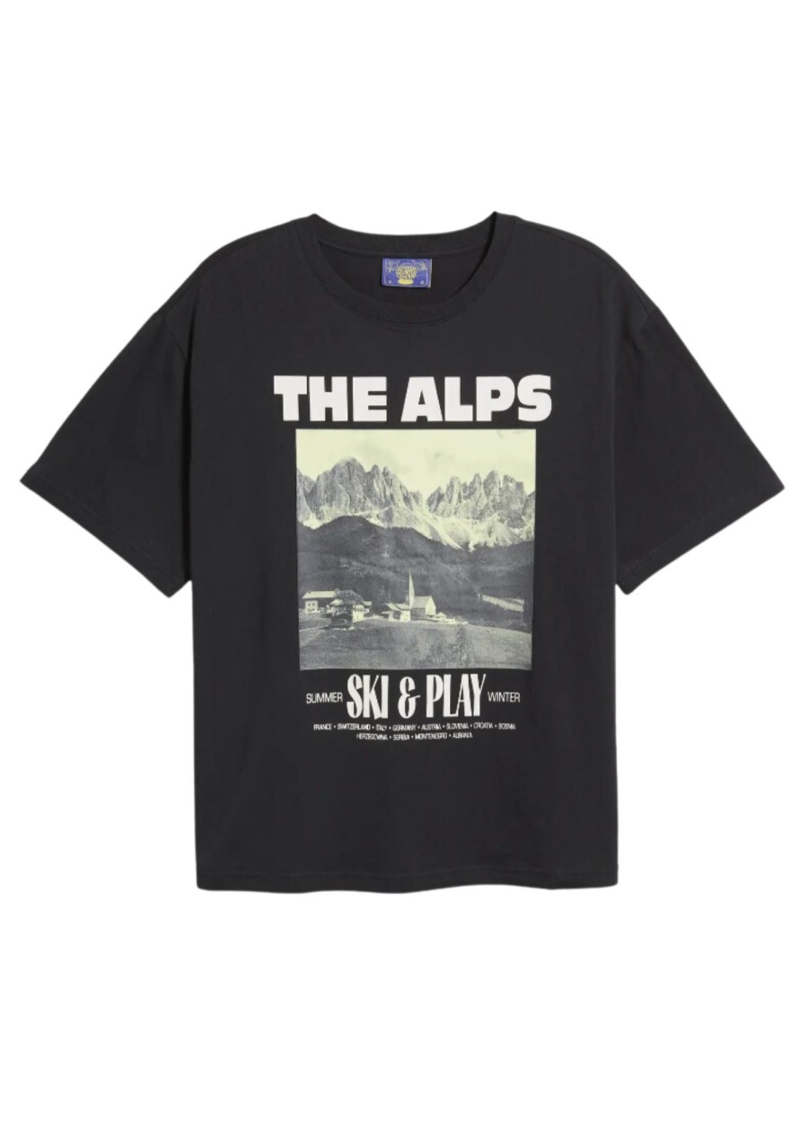 Women Coney Island Picnic | The Alps Graphic T-Shirt Black