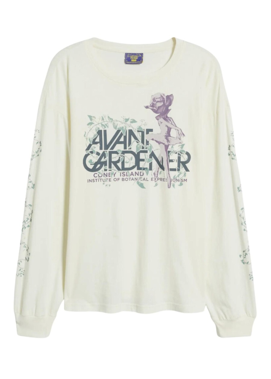 Women Coney Island Picnic | Avant Gardener Long Sleeve Boyfriend Tee Coconut Milk