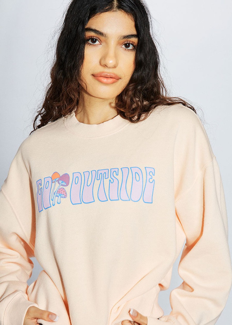 Women Coney Island Picnic | Go Outside Sweatshirt Light Pink